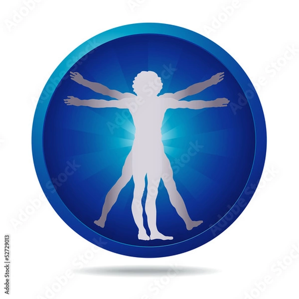 Obraz Vitruvian man icon