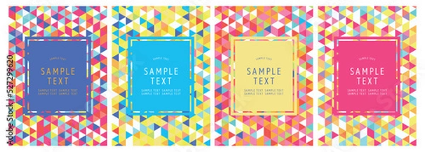 Obraz 幾何学模様背景セット