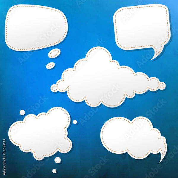 Fototapeta Blue Grunge Texture With Speech Bubble