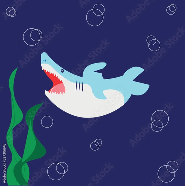 Obraz illustration of a fish in the water