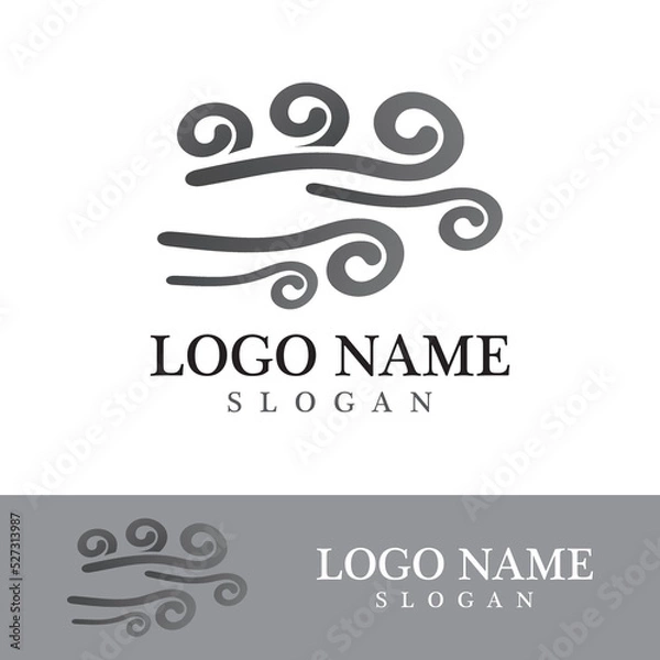 Fototapeta Wind icon vector illustration design