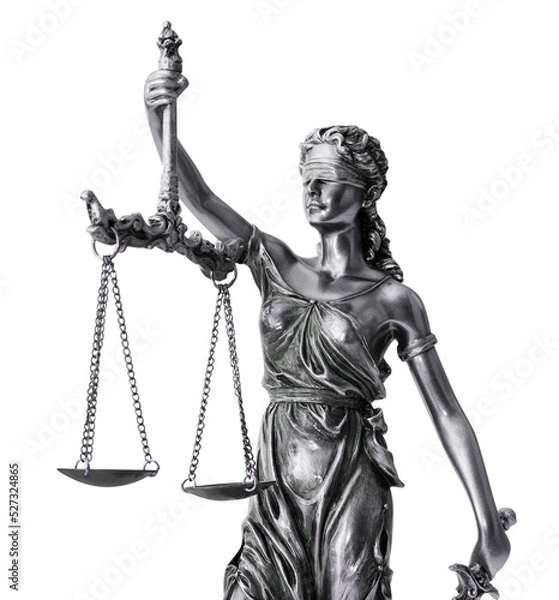 Obraz Lady Justice isolated, single object, law concept