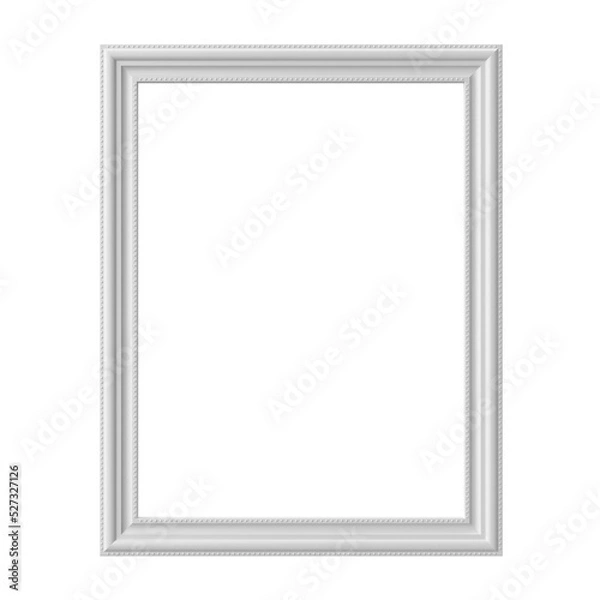 Fototapeta 3D frame. White frame. 3D decoration.
