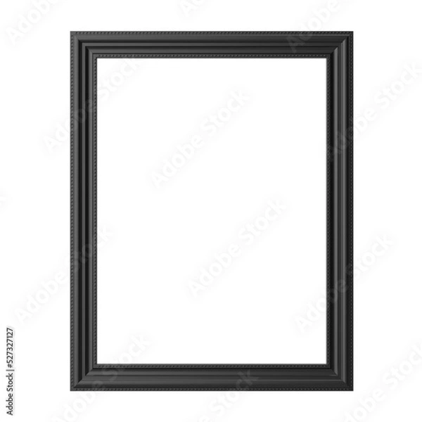 Fototapeta 3D frame. Black frame. 3D decoration.