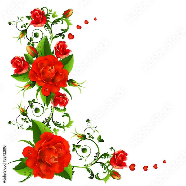 Obraz Background with red roses