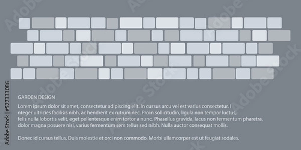 Obraz Brick wall. Interior design. Vector template.
