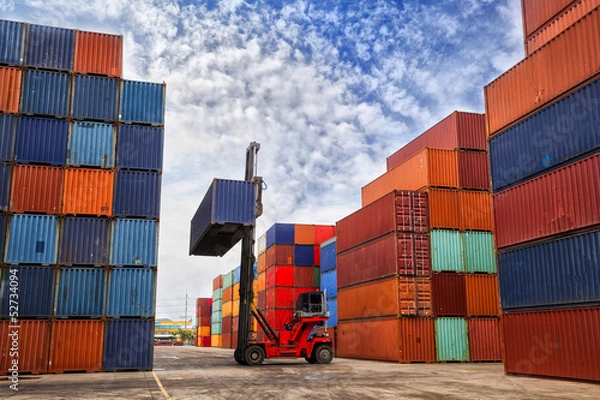 Fototapeta containers