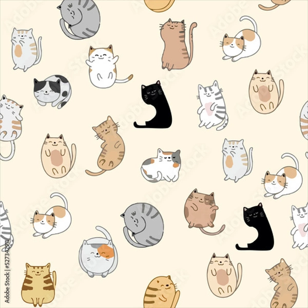 Obraz 
Pattern cat. Suitable for children's clothing and children's accessories