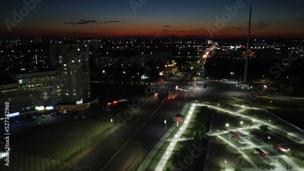 Obraz night city traffic