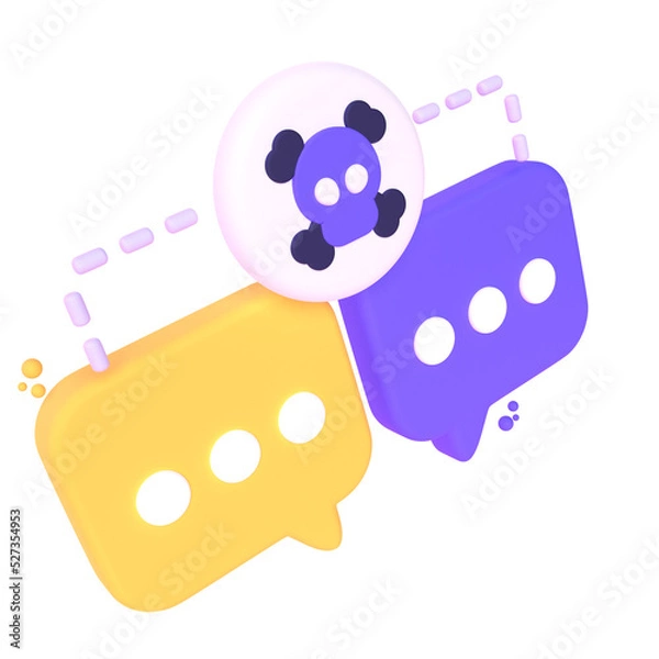 Obraz MITM in 3d render for graphic asset web presentation or other