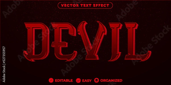 Fototapeta Devil Text Effect,Fully Editable Font Text Effect