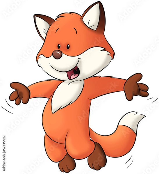 Obraz Niedlicher springender Fuchs