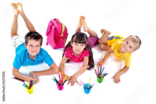 Obraz Children drawing together