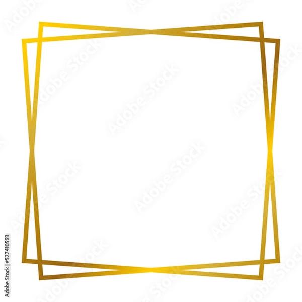 Fototapeta Gold frame beautiful simple golden design