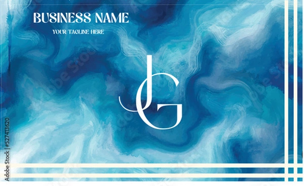 Obraz JG initial logo | initial based abstract modern minimal creative logo, vector template image. luxury logotype logo, real estate homie logo. typography logo. initials logo.