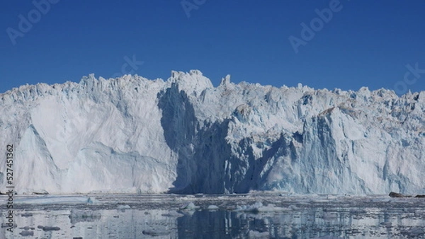 Fototapeta Calving iceberg near Narsarsuaq from boat 