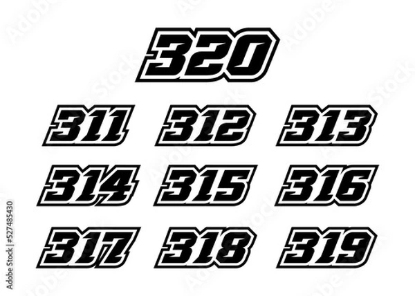 Obraz Racing Number Logo Design With Frame
