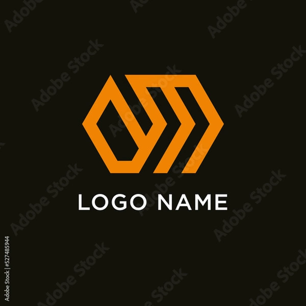 Obraz letter a m logo