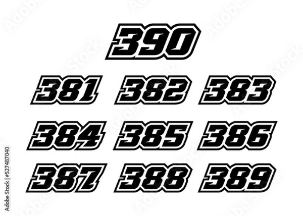 Obraz Racing Number Logo Design With Frame