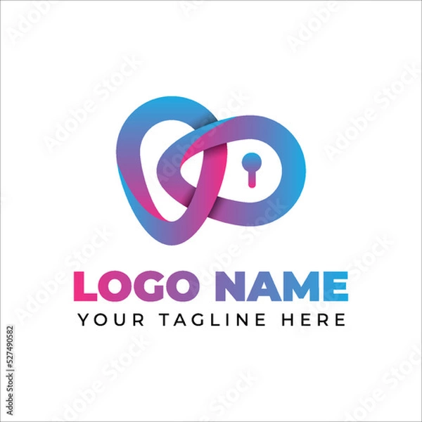 Obraz padlock logo design