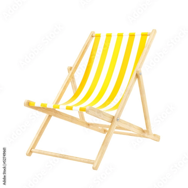 Obraz render leżak, na białym tle