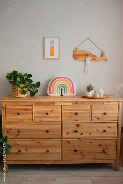 Obraz The interior of a children's room with an illustration poster in a frame