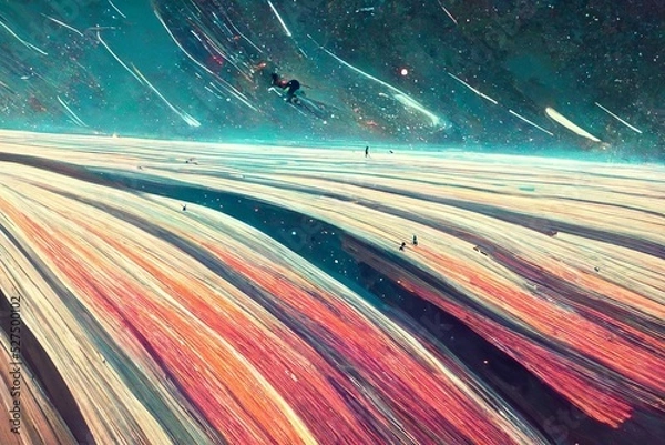 Obraz Texture of streaming light.