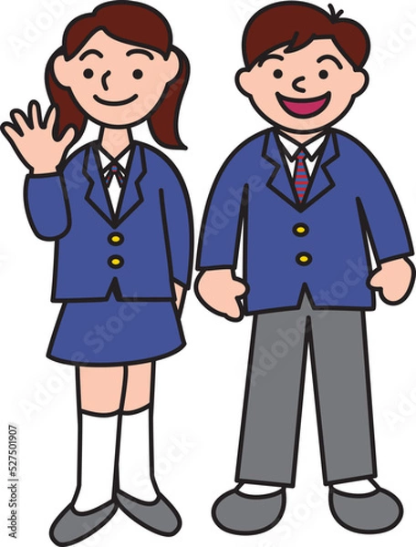 Fototapeta ブレザー制服の生徒
