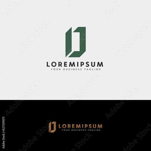 Fototapeta Initial LJ, D Elegant Logo Design, Initial Signature Creative Template