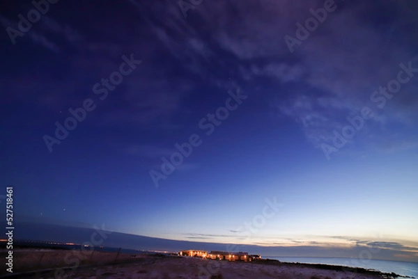 Fototapeta sunset over the river