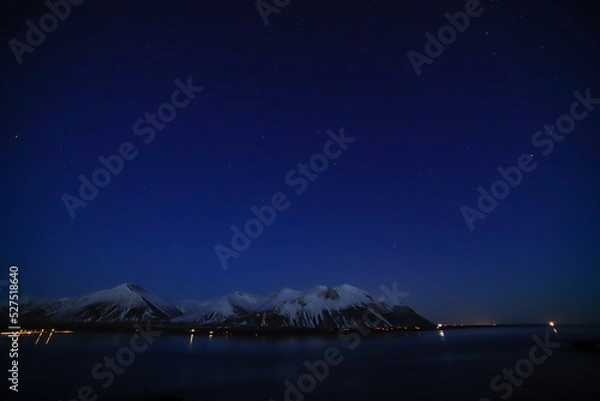 Obraz night landscape with stars