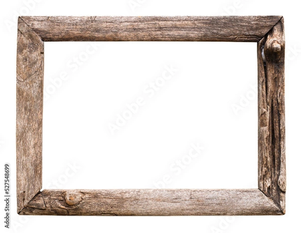 Obraz old wood picture frame isolate for design