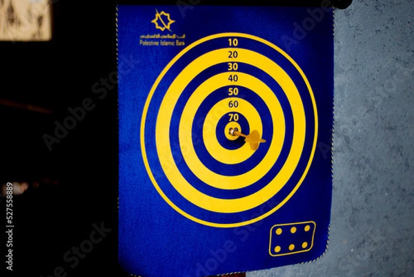 Fototapeta Multicolored circular dart board