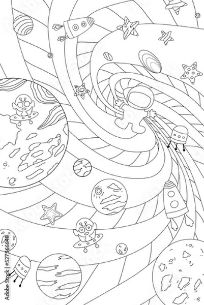 Obraz Colouring Poster Artwork - Space