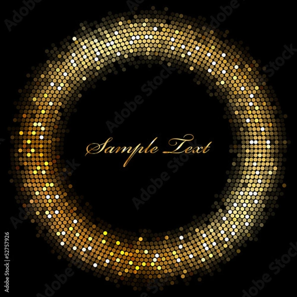 Obraz Vector frame with gold sparkles