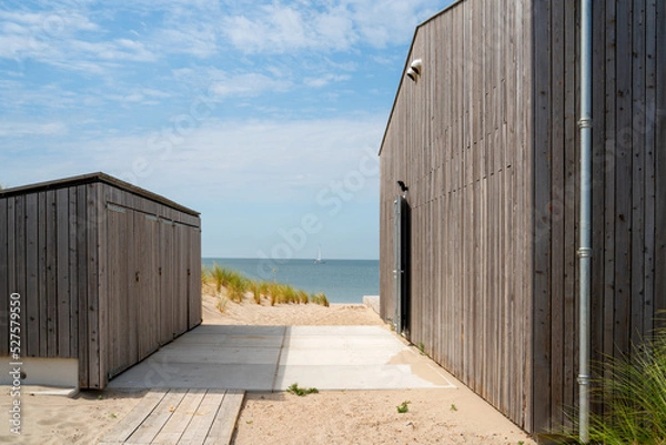 Obraz Wooden building on the beach
