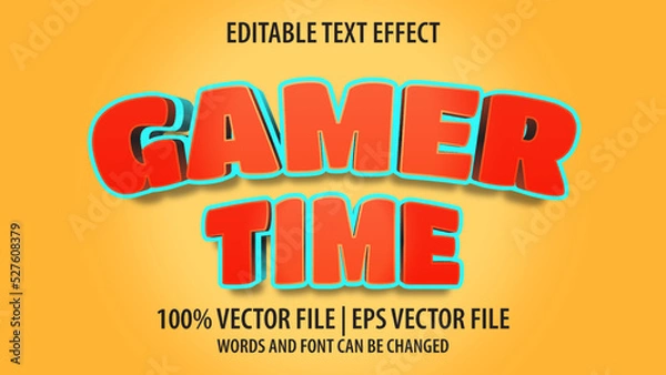 Fototapeta Editable text effect modern 3d and minimal font style