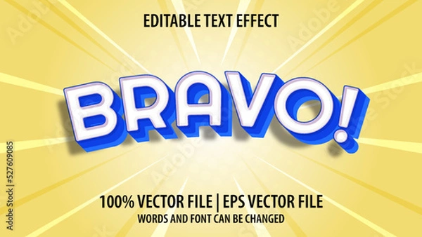 Fototapeta Editable text effect modern 3d and minimal font style