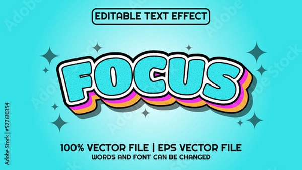 Fototapeta Editable text effect modern 3d and minimal font style