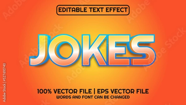 Fototapeta Editable text effect modern 3d and minimal font style