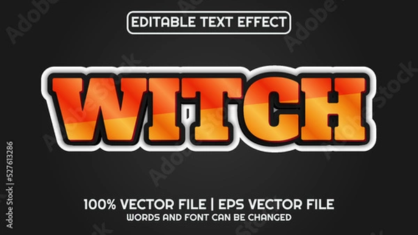 Fototapeta Editable text effect modern 3d and minimal font style