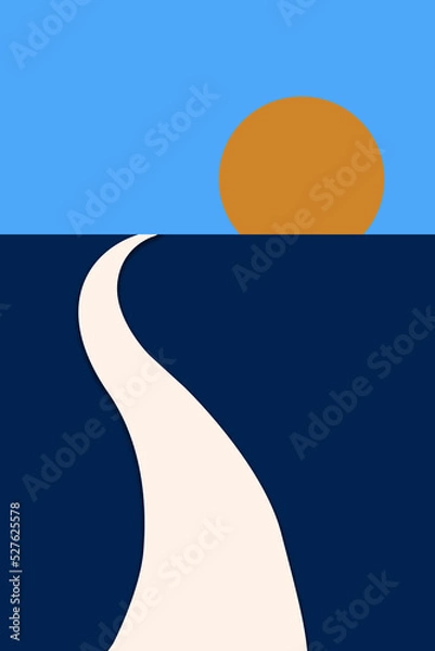 Fototapeta pathway, path to jope and rejoice message for bedroom or living room decal