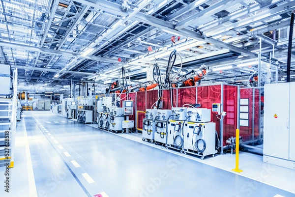 Obraz robots in a car plant