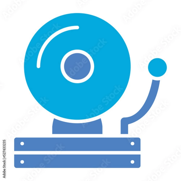 Fototapeta School Bell Glyph Two Color Icon