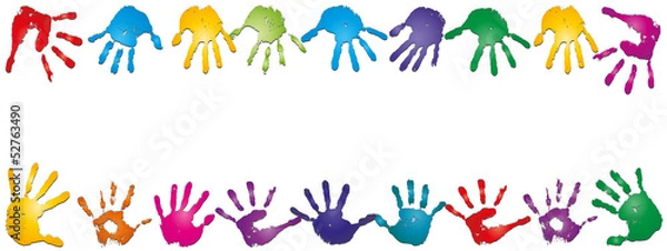 Obraz Koncepcyjne ramki transparent handprint