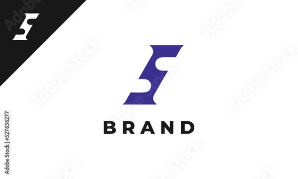 Fototapeta Unique Letter S Or Number Five Logo Design ,Vector Template