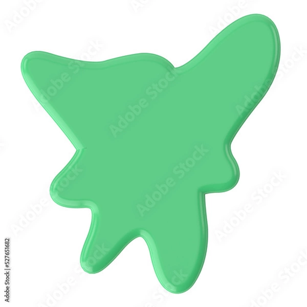 Obraz 3D blob shape. Text box.