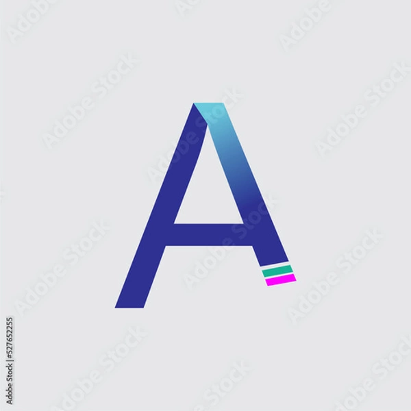 Obraz letter A design logo with bondstripes