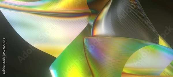 Fototapeta Abstract line fluid colors backgrounds. Trendy Vibrant Fluid Colors. 3d render