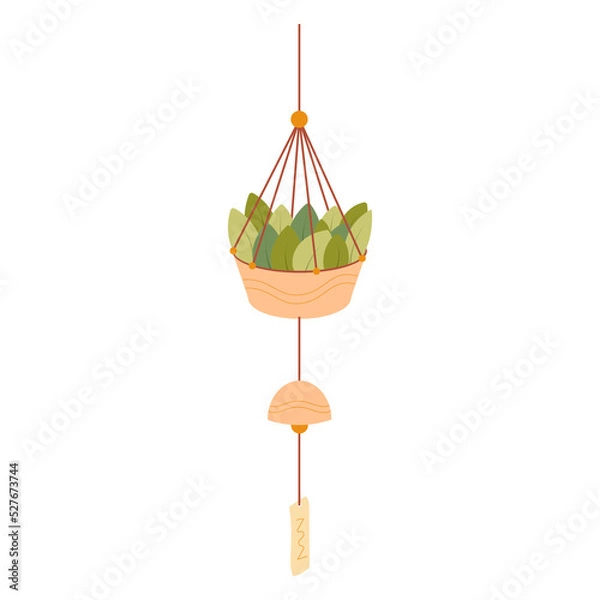 Obraz A set of wind chimes. Vector set of bells. Wind sounds. Wind music.	
